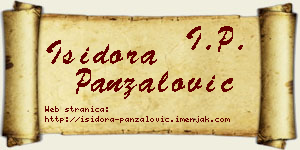 Isidora Panzalović vizit kartica